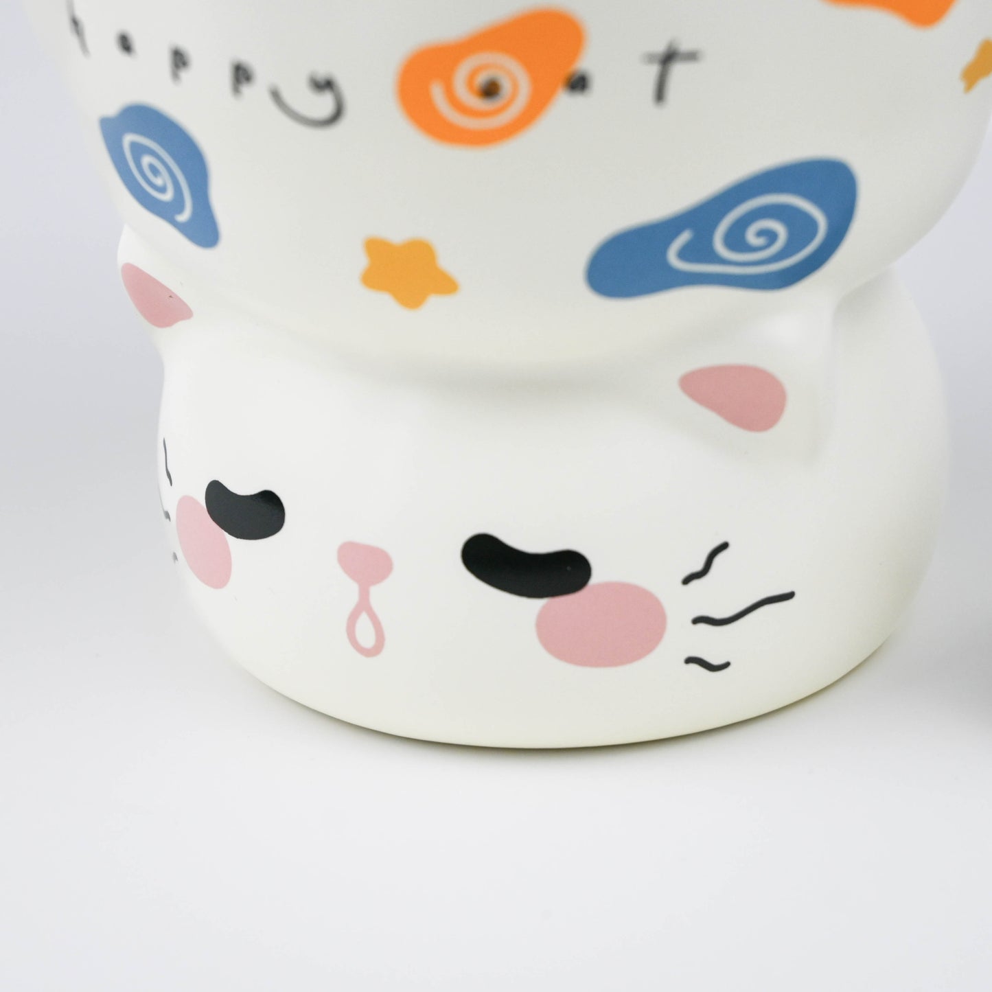 Cute Animal Ceramic Mug, White Cartoon Coffee or Tea Cup - Cartoon Cat