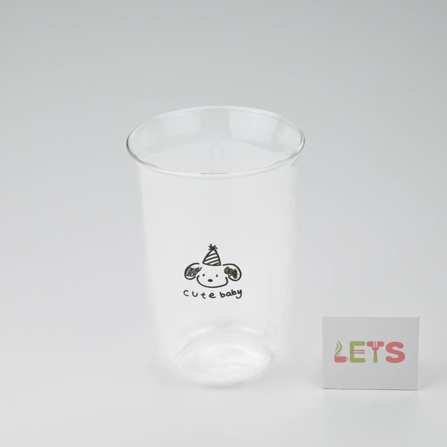 Cute Dog Glass Cup, Cartoon Puppy Design, for Milk Tea, Coffee, Juice - Cute Baby