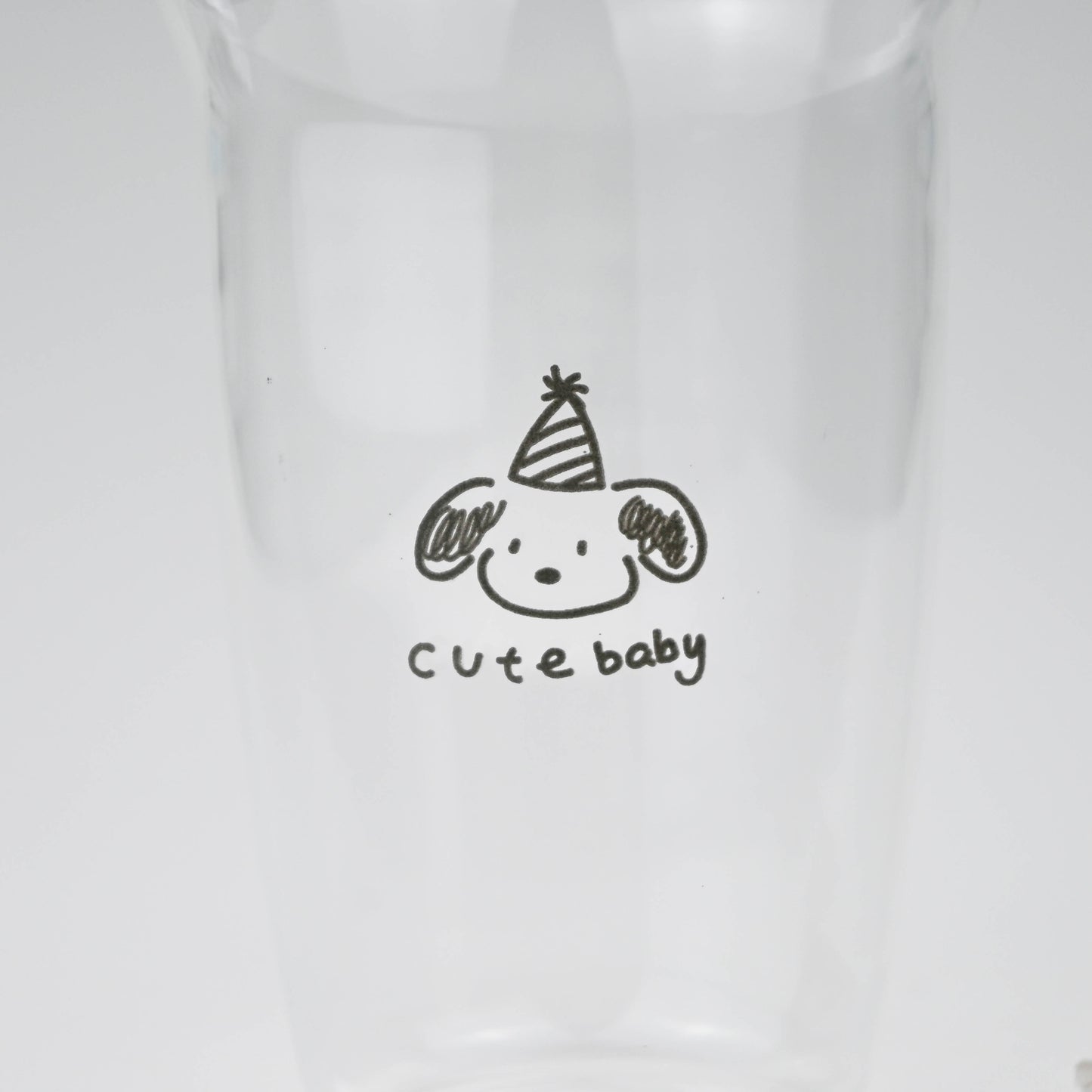 Cute Dog Glass Cup, Cartoon Puppy Design, for Milk Tea, Coffee, Juice - Cute Baby