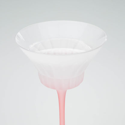 Elegant Pink Stem Cocktail Glass, Small Dessert and Martini Cup - All Frosted