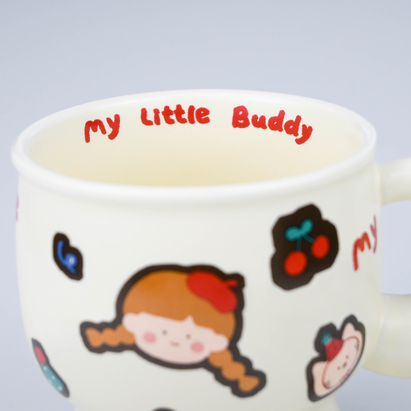 Ceramic Mug, Cartoon Buddy Design, Cute Coffee Tea Cup - Cartoon Girl