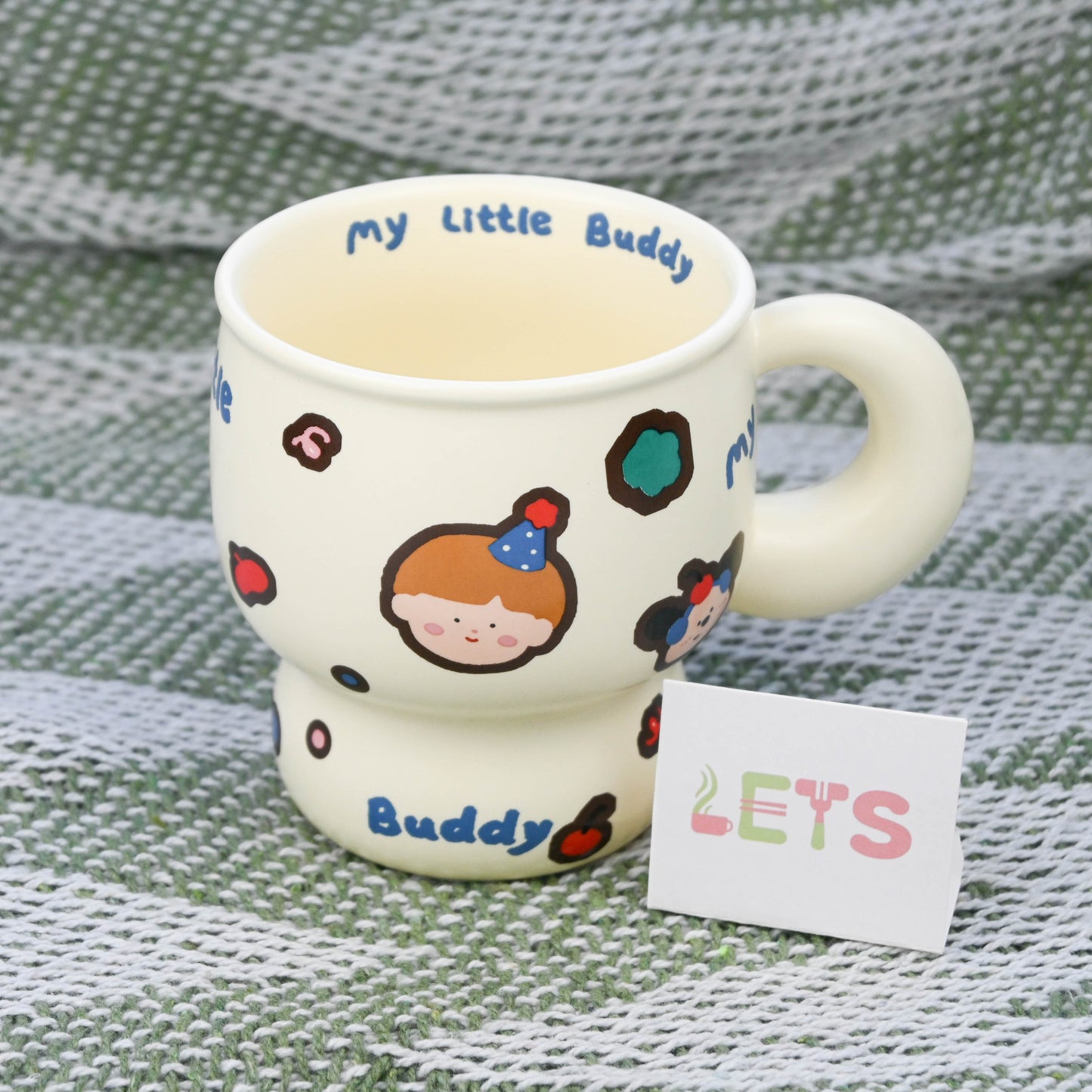 Ceramic Mug, Cartoon Buddy Design, Cute Coffee Tea Cup - Cartoon Boy