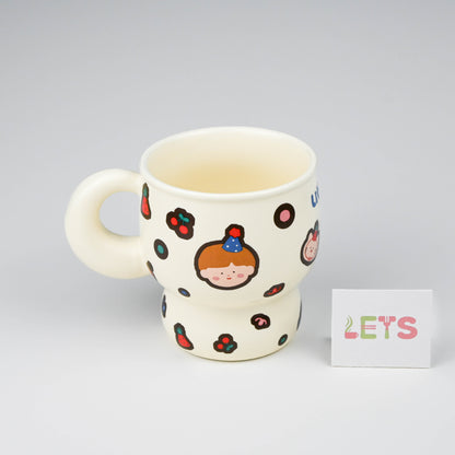 Ceramic Mug, Cartoon Buddy Design, Cute Coffee Tea Cup - Cartoon Boy