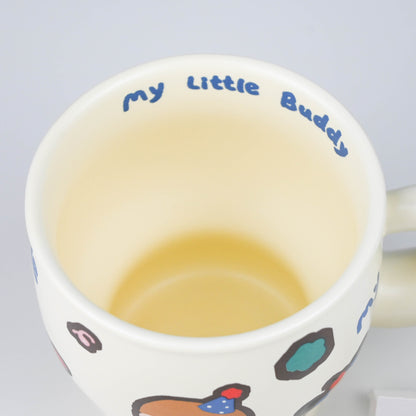 Ceramic Mug, Cartoon Buddy Design, Cute Coffee Tea Cup - Cartoon Boy