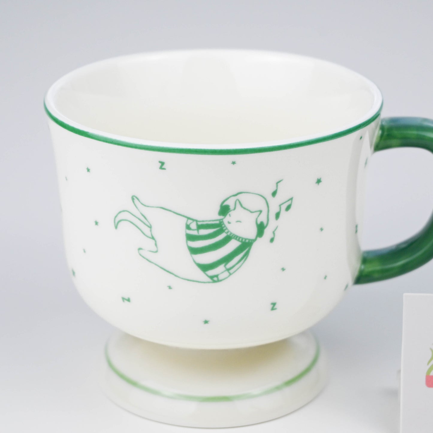 Ceramic Cartoon Cat Mug, Cute Sleeping Cat Design, Cute Coffee Tea Cup - Striped Sweater