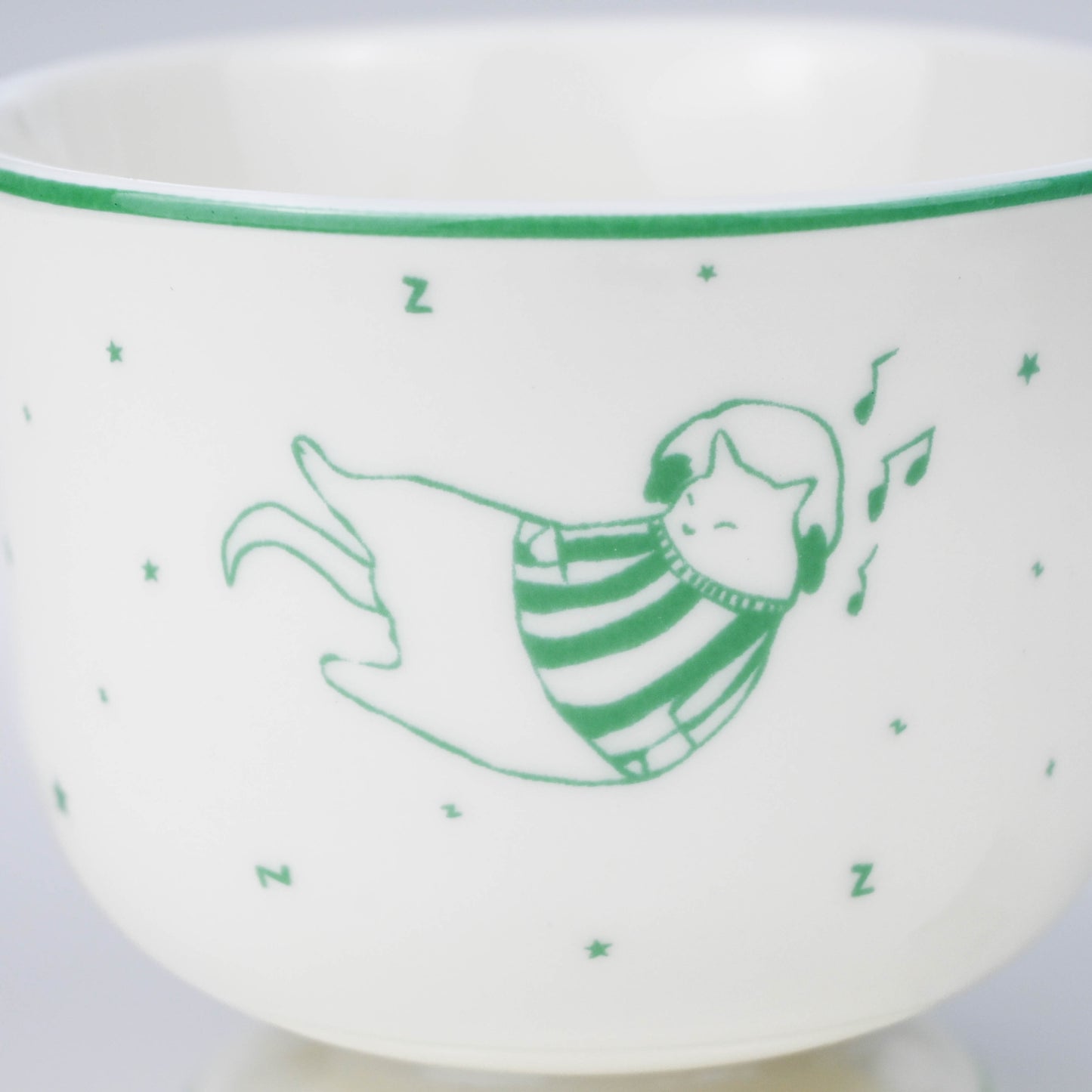 Ceramic Cartoon Cat Mug, Cute Sleeping Cat Design, Cute Coffee Tea Cup - Striped Sweater