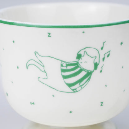 Ceramic Cartoon Cat Mug, Cute Sleeping Cat Design, Cute Coffee Tea Cup - Striped Sweater