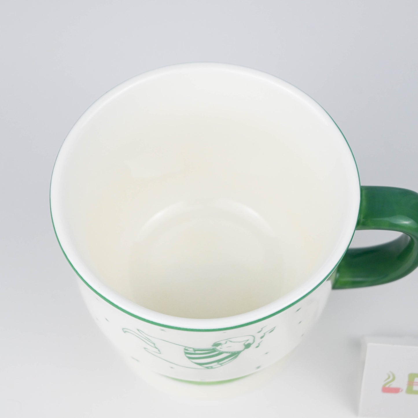 Ceramic Cartoon Cat Mug, Cute Sleeping Cat Design, Cute Coffee Tea Cup - Striped Sweater