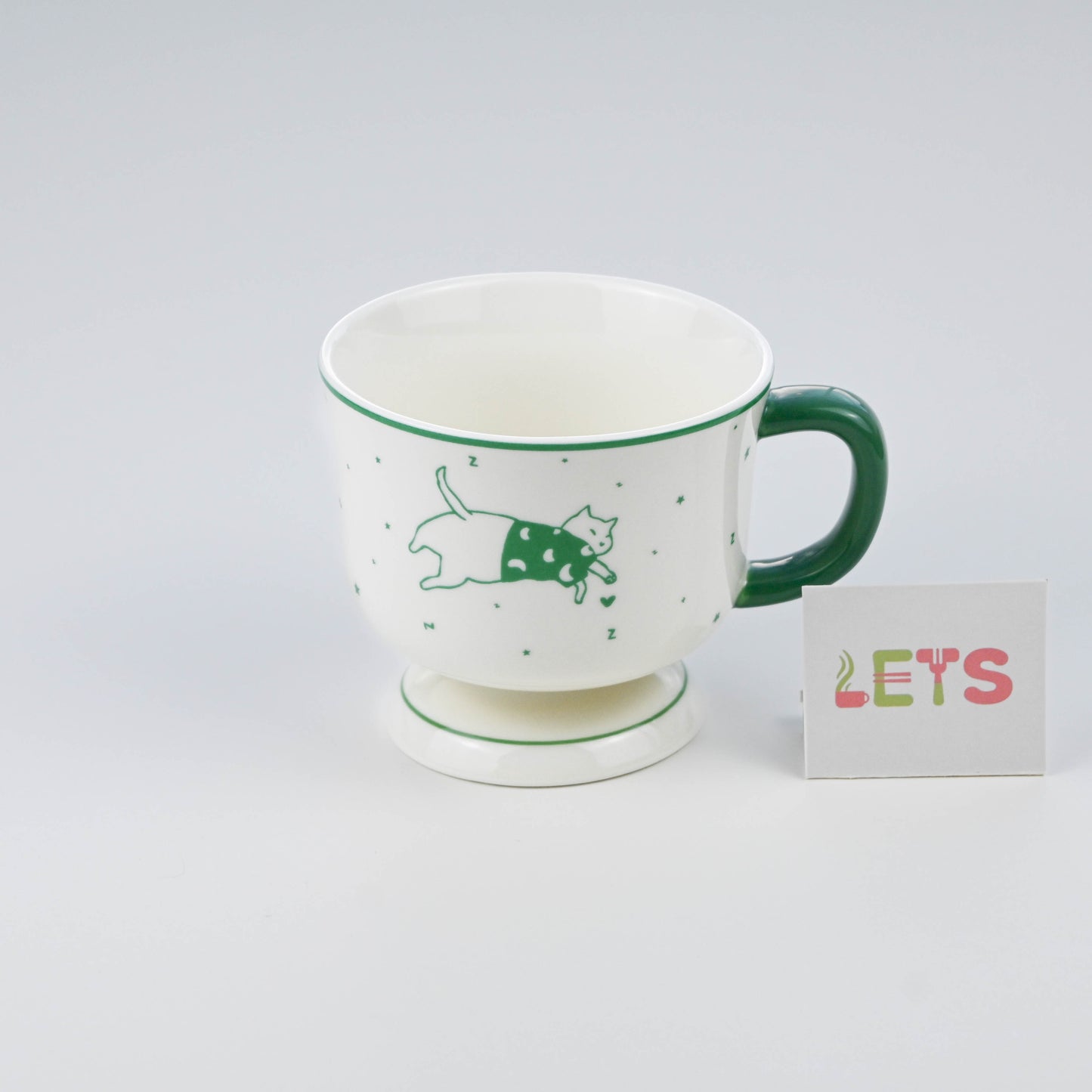 Ceramic Cartoon Cat Mug, Cute Sleeping Cat Design, Cute Coffee Tea Cup - Moon Sweater