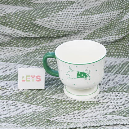 Ceramic Cartoon Cat Mug, Cute Sleeping Cat Design, Cute Coffee Tea Cup - Moon Sweater