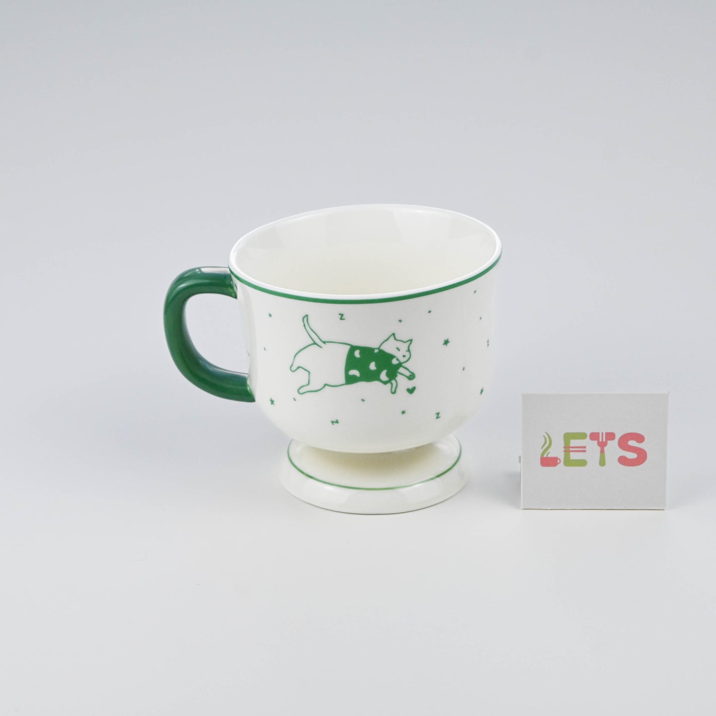 Ceramic Cartoon Cat Mug, Cute Sleeping Cat Design, Cute Coffee Tea Cup - Moon Sweater