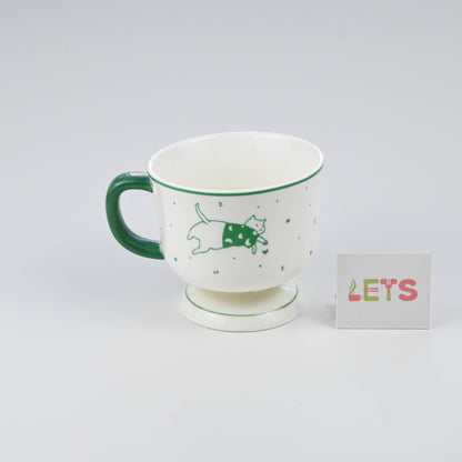 Ceramic Cartoon Cat Mug, Cute Sleeping Cat Design, Cute Coffee Tea Cup - Moon Sweater