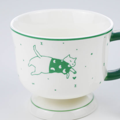 Ceramic Cartoon Cat Mug, Cute Sleeping Cat Design, Cute Coffee Tea Cup - Moon Sweater