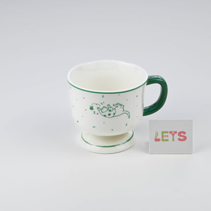 Ceramic Cartoon Cat Mug, Cute Sleeping Cat Design, Cute Coffee Tea Cup - Star Sweater