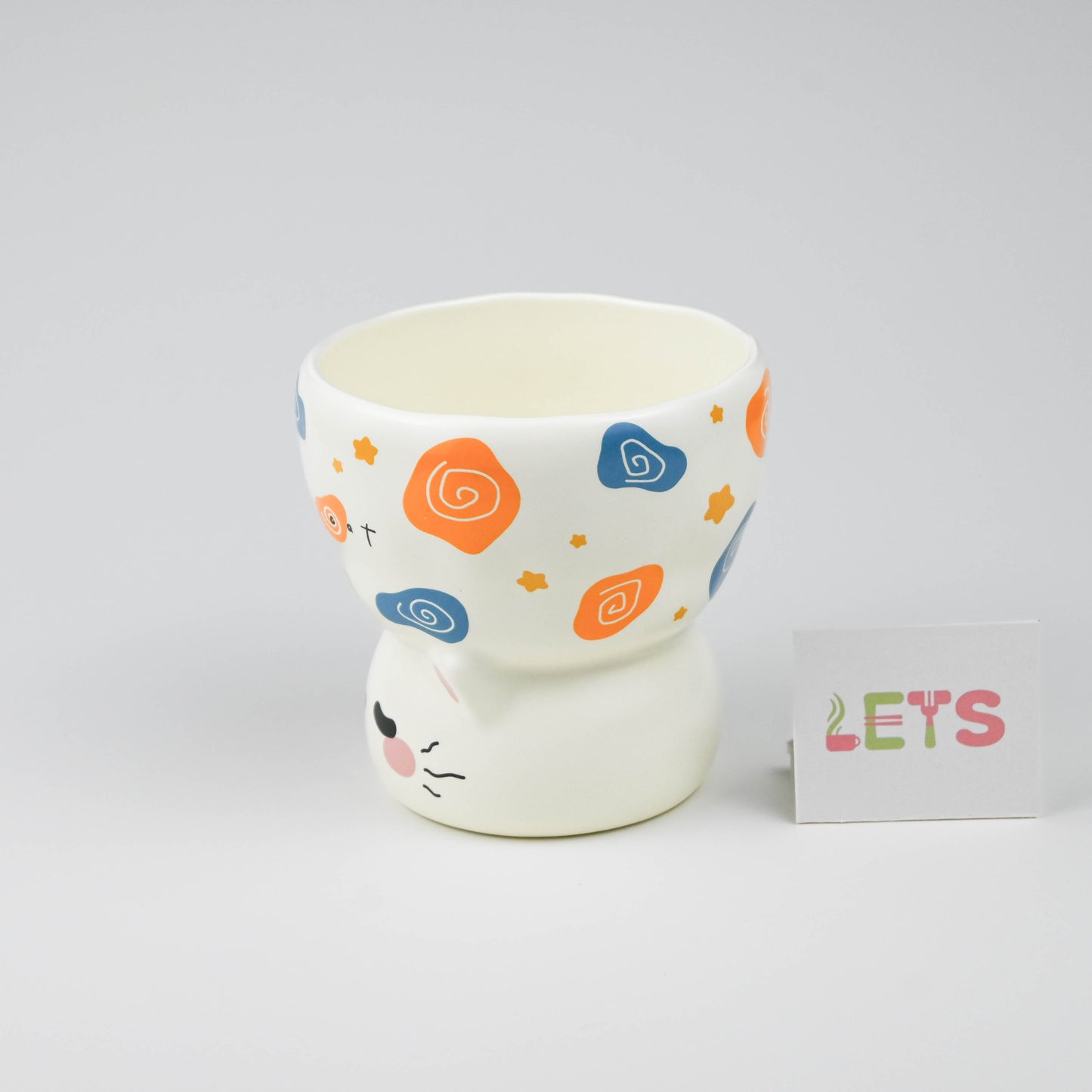 Cute Animal Ceramic Mug, White Cartoon Coffee or Tea Cup - Cartoon Cat