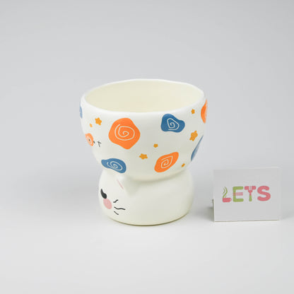 Cute Animal Ceramic Mug, White Cartoon Coffee or Tea Cup - Cartoon Cat