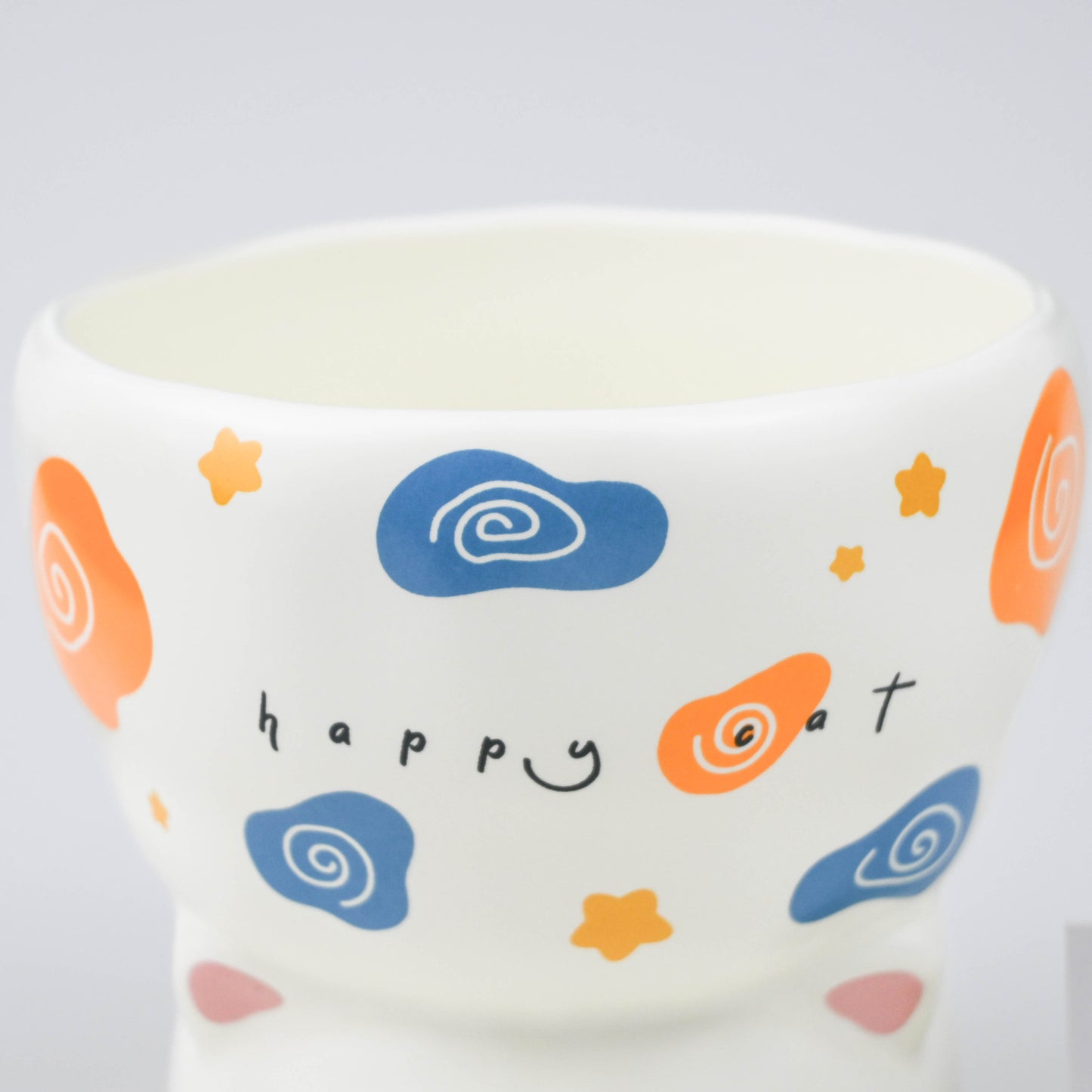 Cute Animal Ceramic Mug, White Cartoon Coffee or Tea Cup - Cartoon Cat