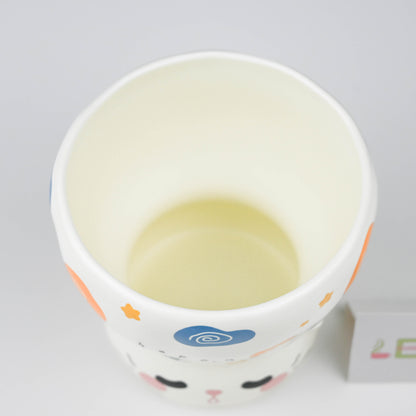 Cute Animal Ceramic Mug, White Cartoon Coffee or Tea Cup - Cartoon Cat