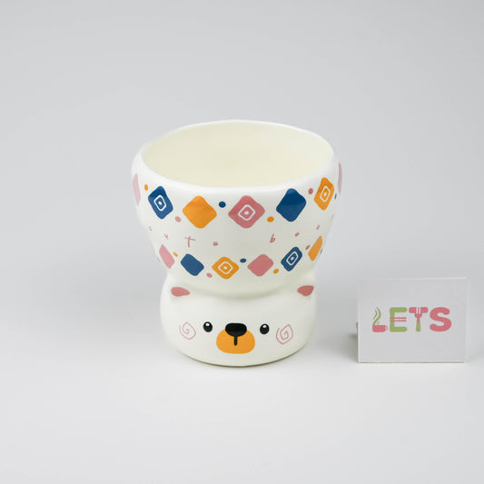 Cute Animal Ceramic Mug, White Cartoon Coffee or Tea Cup - Cartoon Bear