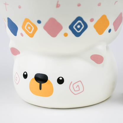 Cute Animal Ceramic Mug, White Cartoon Coffee or Tea Cup - Cartoon Bear