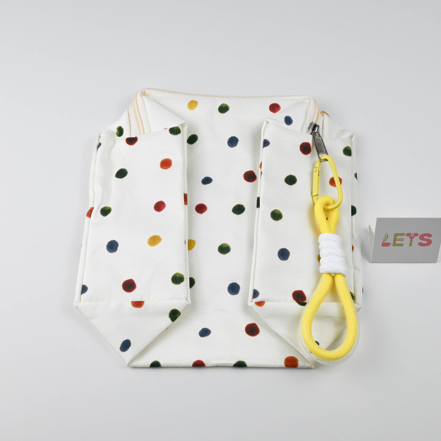 Cute Polka Dog Travel Cosmetic Bag, Portable Toiletry Makeup Pouch with Strap